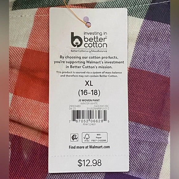 SUPER SALE! NWT - Joyspun Women’s Pajama Sleep Pants (Light Multi Plaid Design / Multiple Sizes)