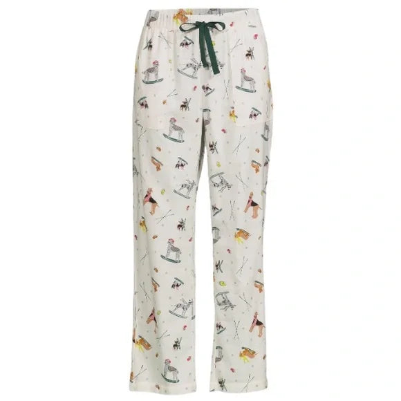Juakoso Women Pajama Pants Christmas Pattern High Waist Sleepwear Pants  Casual Xmas Lounge Pants