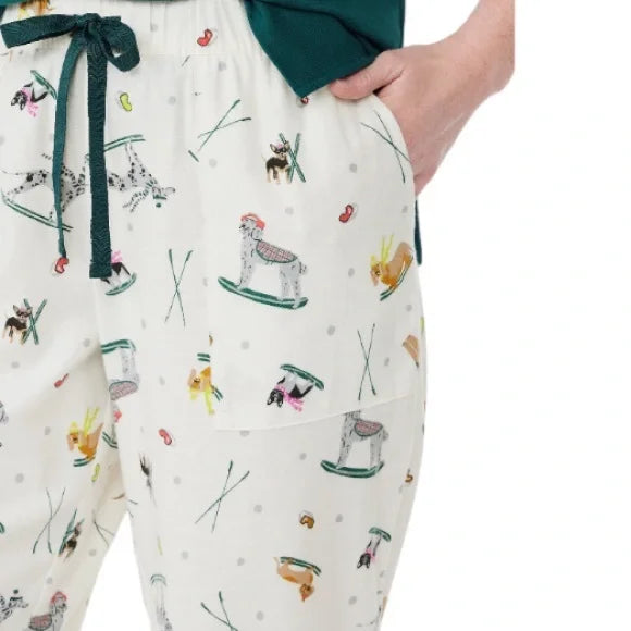 SUPER SALE! NWT - Joyspun Women’s Pajama Christmas Sleep Pants (SkiDog Design / Multiple Sizes)