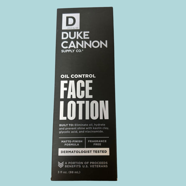 SALE! Duke Cannon Oil Control Face Lotion 3oz