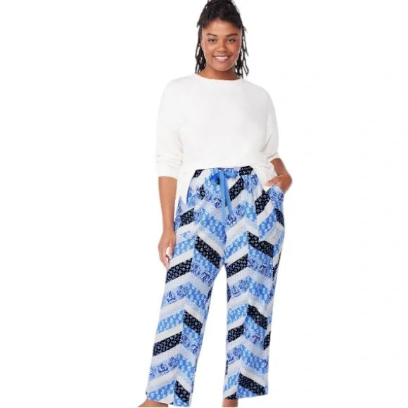 SUPER SALE! NWT - Joyspun Women’s Pajama Sleep Pants (Blue Flannel Design / Multiple Sizes)