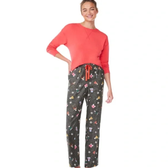 SUPER SALE! NWT Joyspun Women’s Pajama Christmas Sleep Pants (Grey Design / Multiple Sizes)