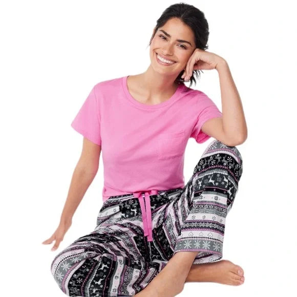 SUPER SALE! NWT - Joyspun Women’s Christmas Pajama Sleep Pants (Pink, Black, Grey Design)