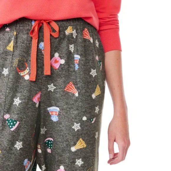 SUPER SALE! NWT Joyspun Women’s Pajama Christmas Sleep Pants (Grey Design / Multiple Sizes)