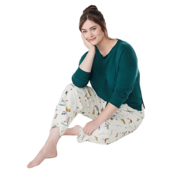 SUPER SALE! NWT - Joyspun Women’s Pajama Christmas Sleep Pants (SkiDog Design / Multiple Sizes)