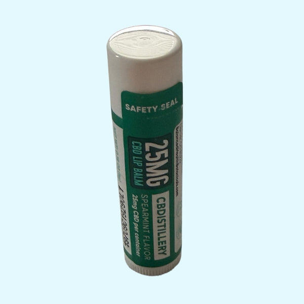 SALE! CBDISTILLERY Spearmint Flavor 25mg CBD Chapstick 0.18oz