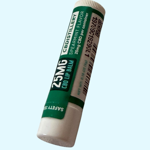 SALE! CBDISTILLERY Spearmint Flavor 25mg CBD Chapstick 0.18oz