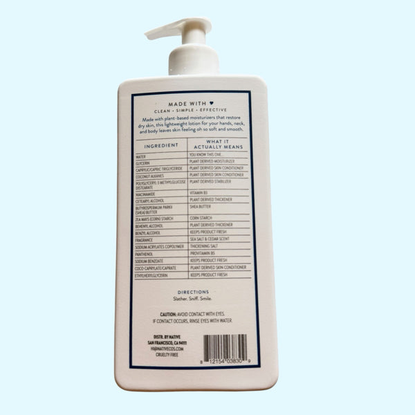 Native Body Lotion Sea Salt & Cedar 16.5oz