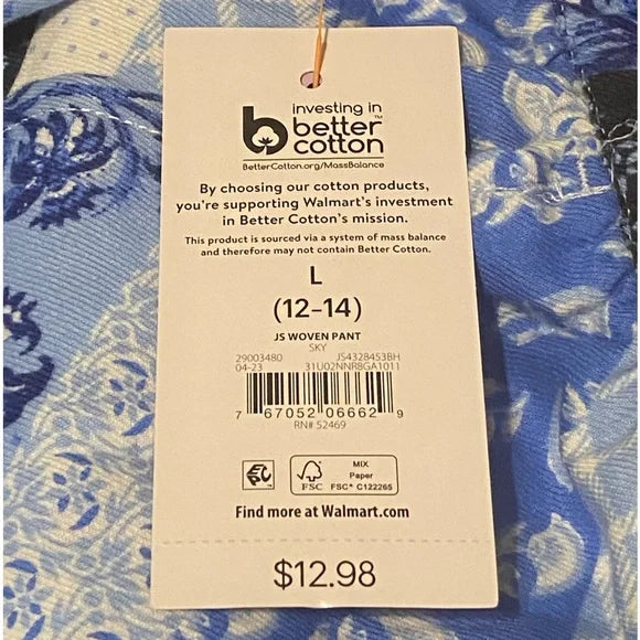 SUPER SALE! NWT - Joyspun Women’s Pajama Sleep Pants (Blue Flannel Design / Multiple Sizes)