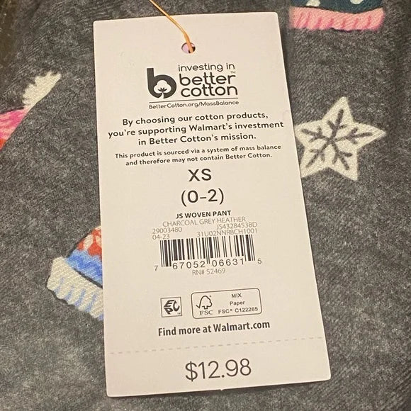 SUPER SALE! NWT Joyspun Women’s Pajama Christmas Sleep Pants (Grey Design / Multiple Sizes)
