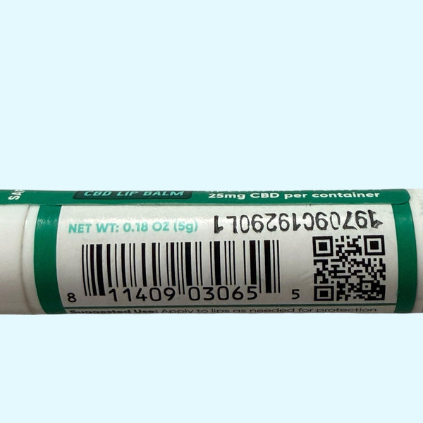SALE! CBDISTILLERY Spearmint Flavor 25mg CBD Chapstick 0.18oz