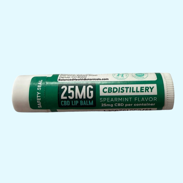 SALE! CBDISTILLERY Spearmint Flavor 25mg CBD Chapstick 0.18oz