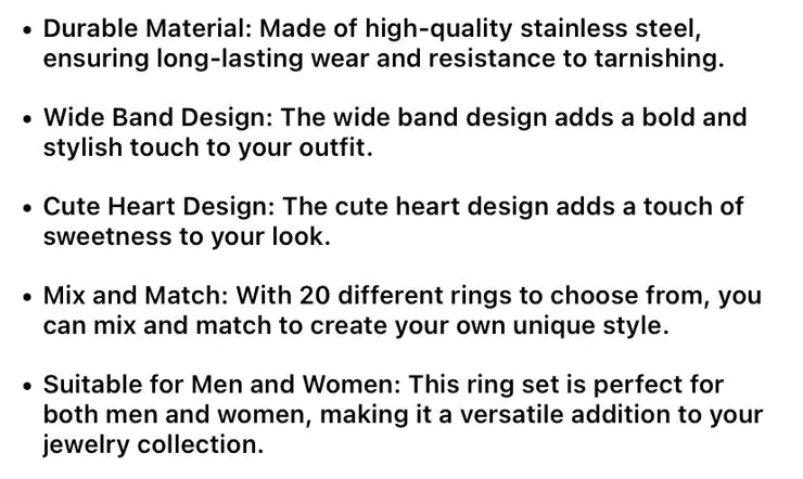 SALE! New - Fine Fashion Unisex Stainless Steel Rings (Multiple colors / Size#11.5)