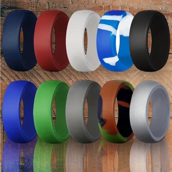 SALE! NEW - Fine Fashion Unisex Any-Activity Silicon Ring Colors 1 (Multiple Colors & Sizes)