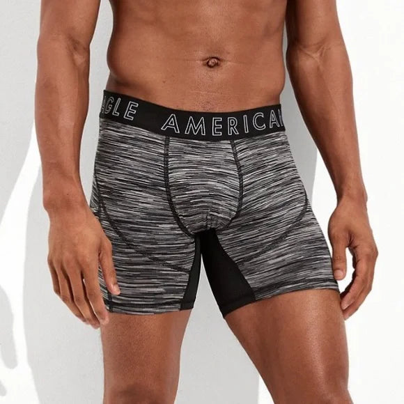 SALE! NWT - American Eagle Perforated 6” Flex Boxer Brief with Stretch Pit (Charcoal)