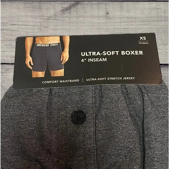 SALE! NWT - American Eagle Men’s Ultra Soft Boxer Shorts Hybrids (Heather Grey / XS)